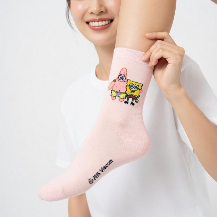 Character Socks Mid-Calf Gift Set Pink