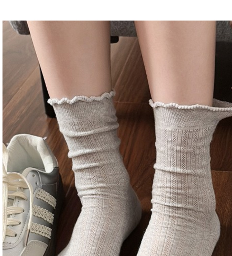 Women's Sheer Ruffle Mesh Fashion Socks