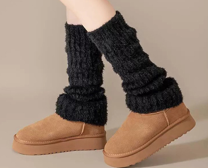 Fluffy Fur Leg Warmer Winter Socks