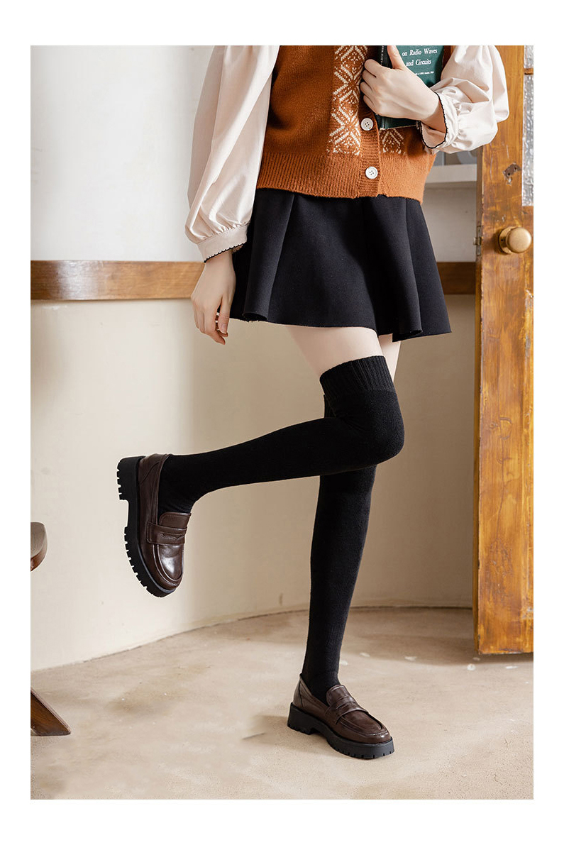 Recico Thick Fleece Over-Knee Socks Warm Heated Winter