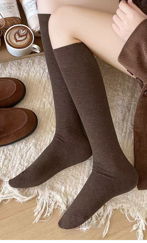 Autumn Basic Long Crew Socks