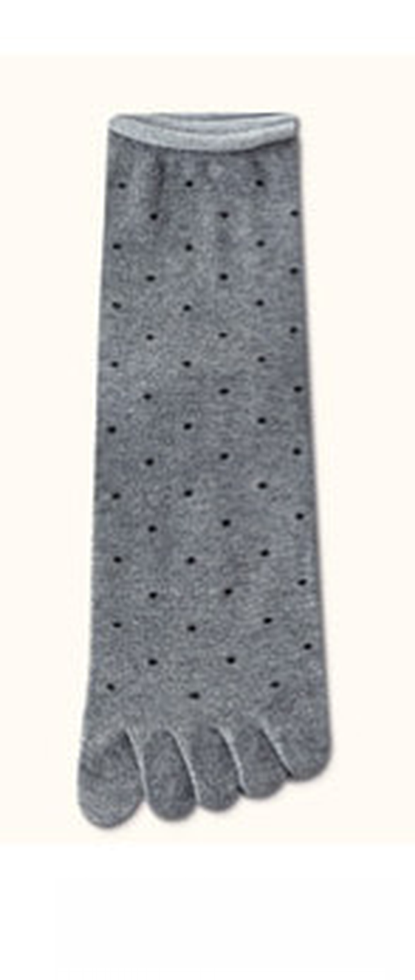 Patterned Rollup Daily Women's Ankle Dot Toe Socks