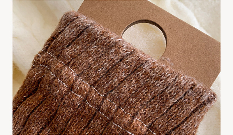Pomi Bear Two-Tone Knit Leg Warmers Gradient