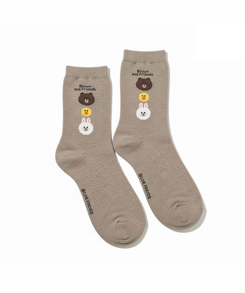 Character Crew Socks White