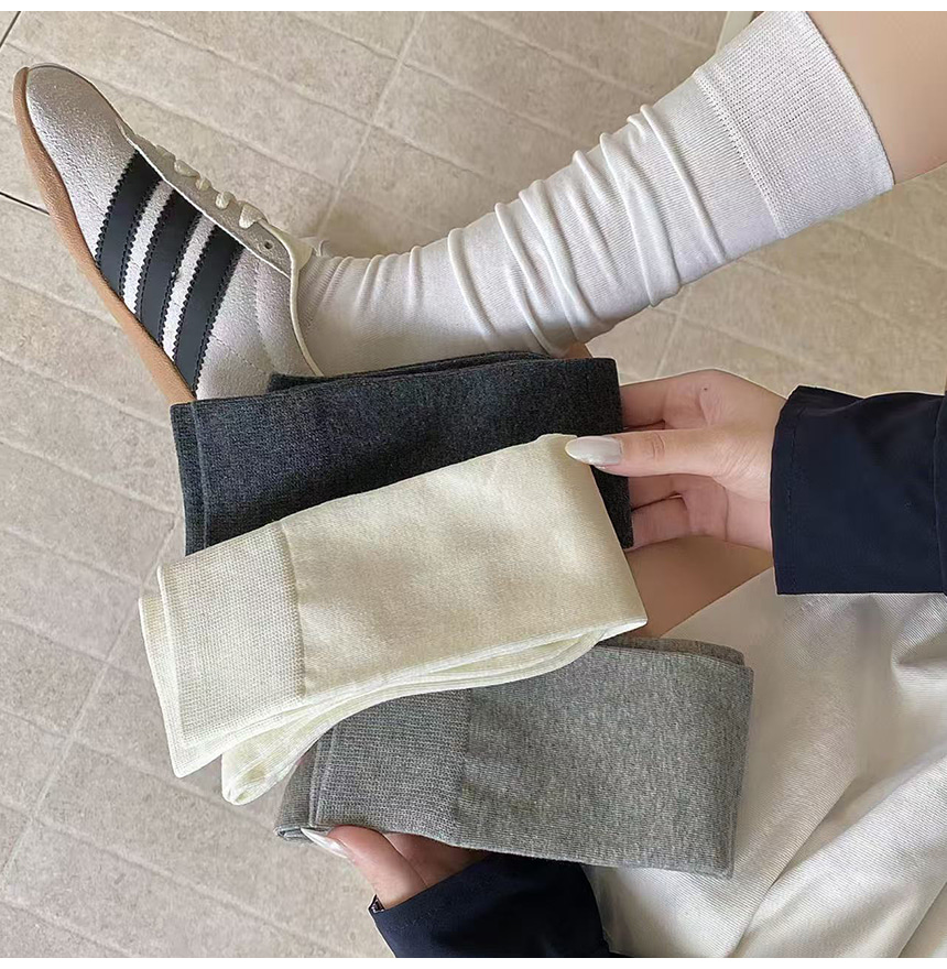 Autumn Basic Long Crew Socks