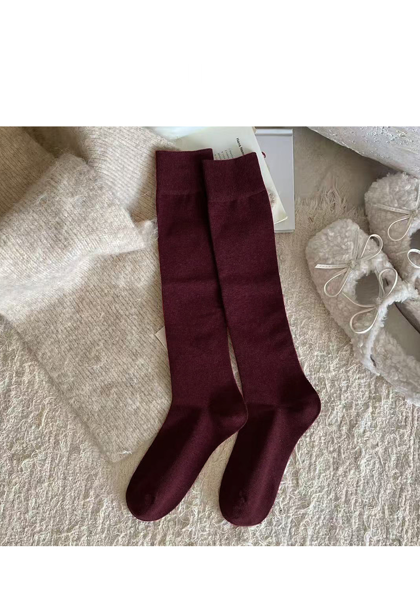 Autumn Basic Long Crew Socks