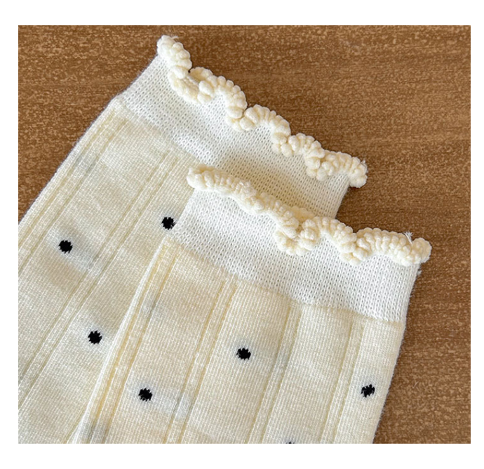 Women's Heart Ribbon Frill Mid-Calf Socks