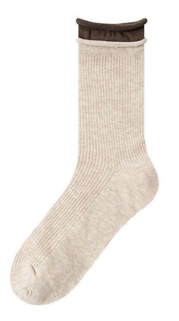 Lightweight Ribbed Compression-Free Mid-Weight Socks