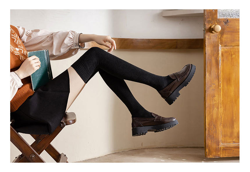 Recico Thick Fleece Over-Knee Socks Warm Heated Winter