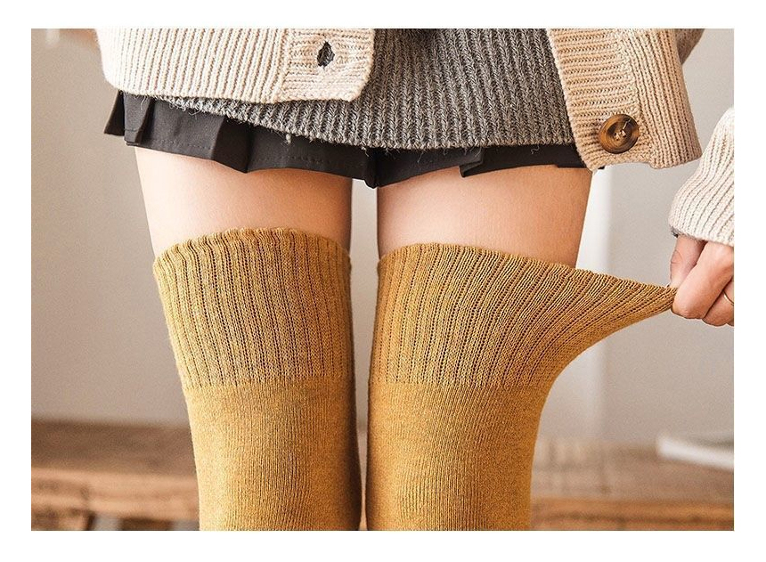 Recico Thick Fleece Over-Knee Socks Warm Heated Winter