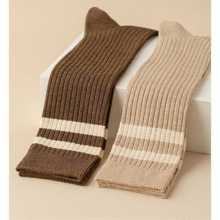 Student Fashion Ribbed Socks