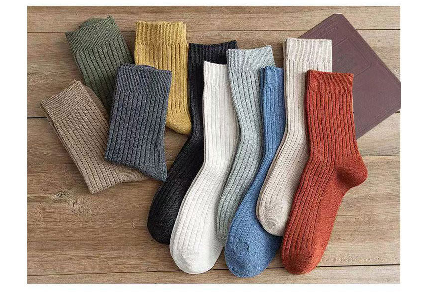 Women's Crew Socks Ribbed