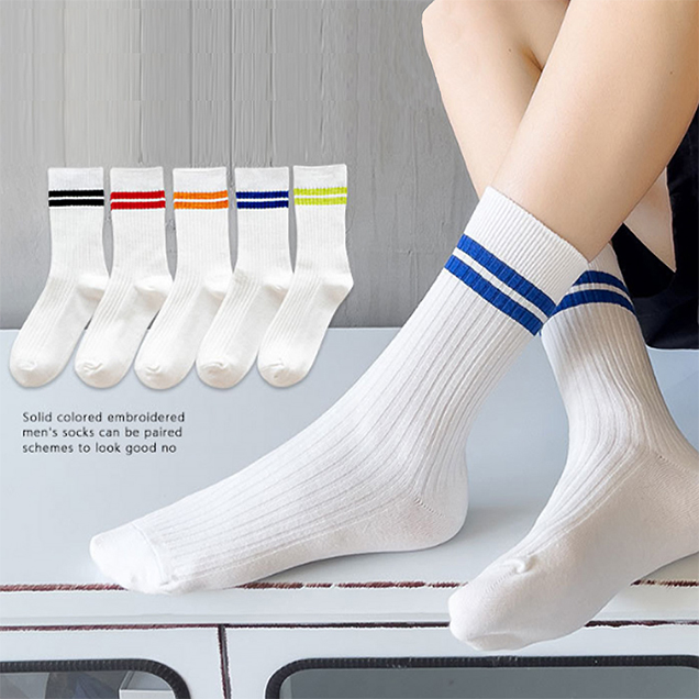 Women's Two-Stripe Point Line Socks