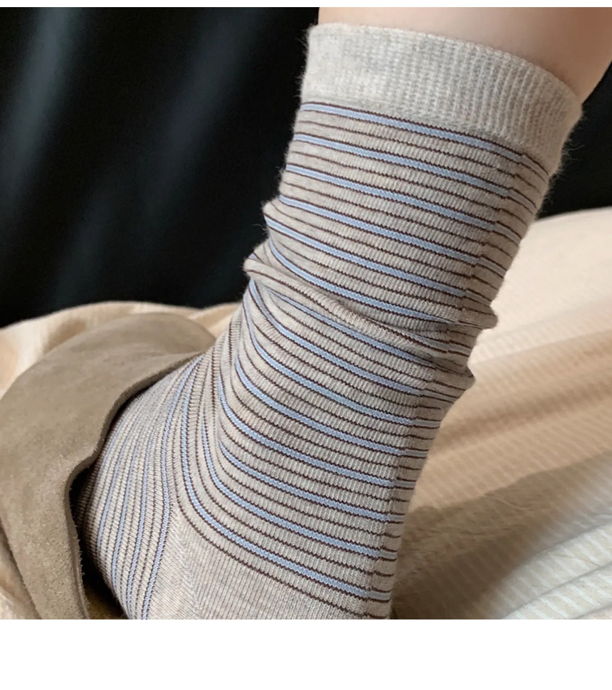 Multi Stripe Crew Socks