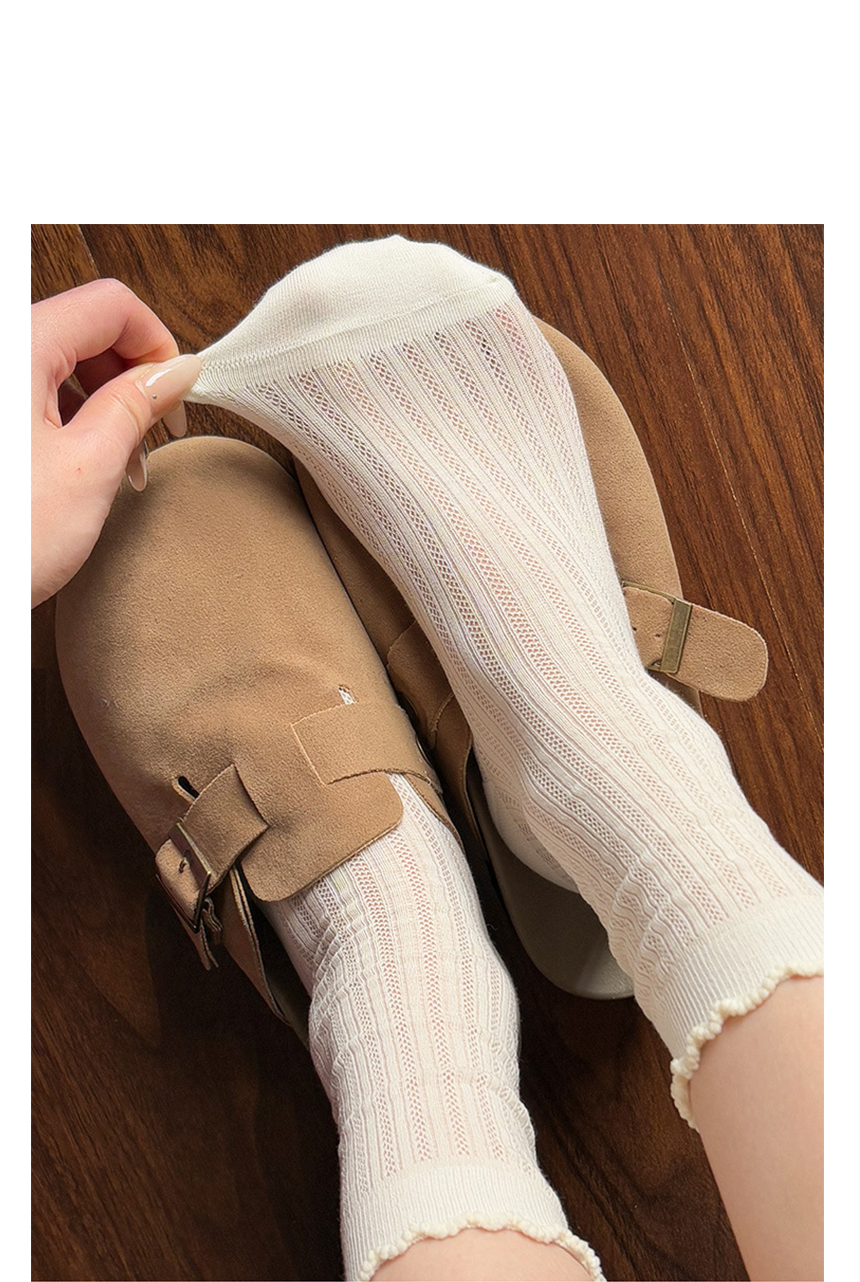 Women's Sheer Ruffle Mesh Fashion Socks