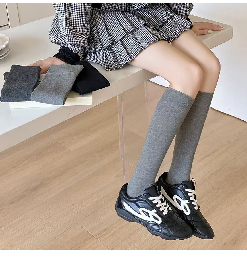 Autumn Basic Long Crew Socks
