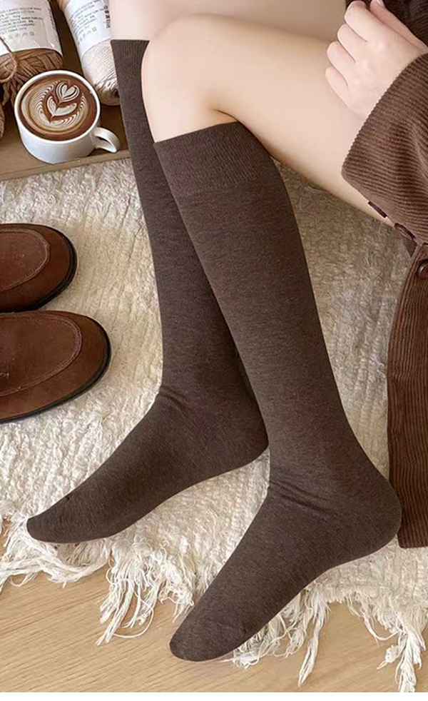 Autumn Basic Long Crew Socks
