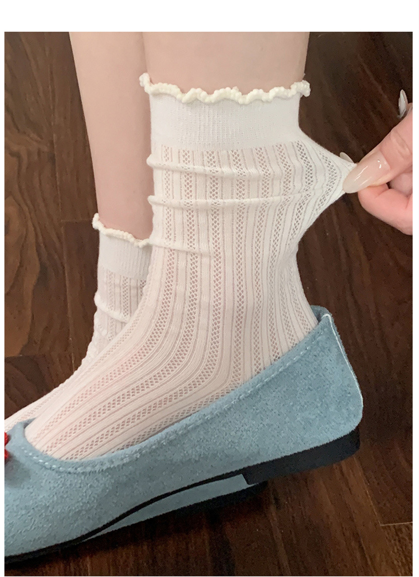 Women's Sheer Ruffle Breathable Fashion Socks